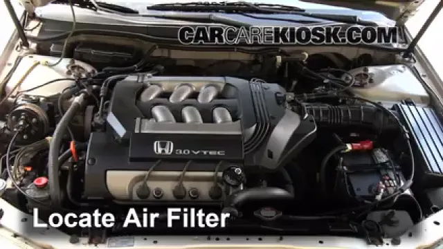 1999 Honda Accord LX 3.0L V6 Sedan (4 Door) Filtre à air (moteur) Changement